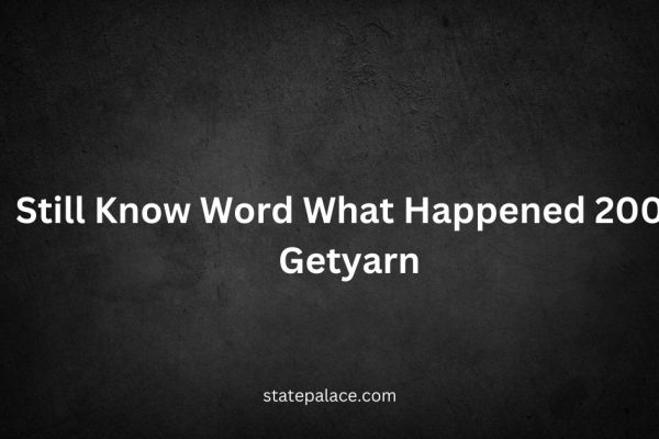 Still Know Word What Happened 2007 Getyarn